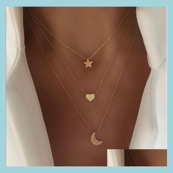 pendant necklaces fashion mtilayer love heart necklaces womens gold moon and star ball chain necklace jelwery drop delivery vipjewel dhxpq, Silver
pendant necklaces fashion mtilayer love heart necklaces womens gold moon and star ball chain necklace jelwery drop delivery vipjewel dhxpq, Silver