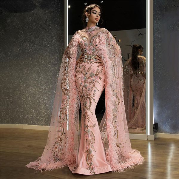 luxurious pink mermaid prom dresses cap sleeves party dresses feathers crystals beaded custom made evening dress, Black;red
luxurious pink mermaid prom dresses cap sleeves party dresses feathers crystals beaded custom made evening dress, Black;red