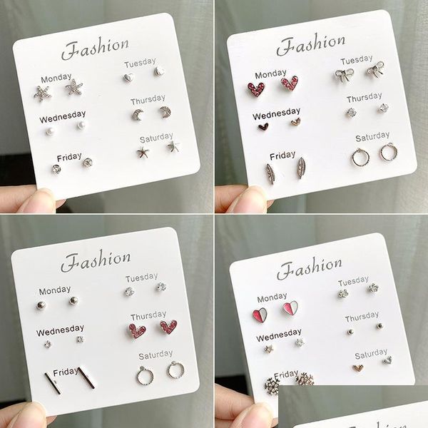 stud 6 pairs pack set mixed stud earrings for women crystal ear studs fashion simated pearl jewelry star heart shape drop de mjfashion dhohm, Golden;silver
stud 6 pairs pack set mixed stud earrings for women crystal ear studs fashion simated pearl jewelry star heart shape drop de mjfashion dhohm, Golden;silver
