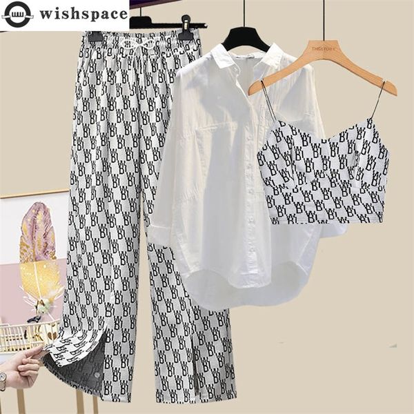 women's two piece pants summer elegant women's pants set white shirt blouse vest creative letter wide leg trousers three piece set
women's two piece pants summer elegant women's pants set white shirt blouse vest creative letter wide leg trousers three piece set