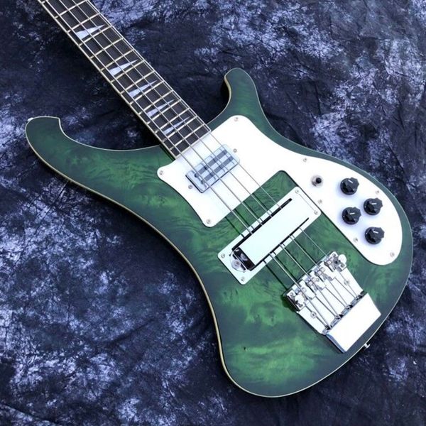 custom 4003 firelos electric bass guitar transparent green 4 strings bass with oval output jack
custom 4003 firelos electric bass guitar transparent green 4 strings bass with oval output jack