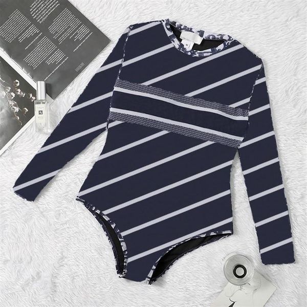 classic striped swimwear long sleeve padded push up women's one-piece swimsuit beach wear travel vacation designer wear202f
classic striped swimwear long sleeve padded push up women's one-piece swimsuit beach wear travel vacation designer wear202f