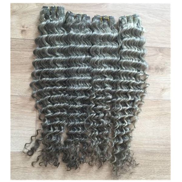 gray deep wave human hair extensions unprocessed curly grey weave bundles salt and pepper weft 100g/pack fashion new, Black;brown
gray deep wave human hair extensions unprocessed curly grey weave bundles salt and pepper weft 100g/pack fashion new, Black;brown