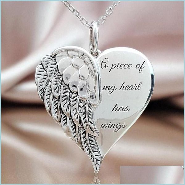 pendant necklaces letter necklace "a piece of my heart has wings"elegant whisper in angel for women family lover jewelry gif lulub, Silver
pendant necklaces letter necklace "a piece of my heart has wings"elegant whisper in angel for women family lover jewelry gif lulub, Silver