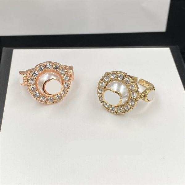 chic pearl double letter rings rhinestone personality ring women party wedding anniversary engagement diamond rings jewelry with box, Silver
chic pearl double letter rings rhinestone personality ring women party wedding anniversary engagement diamond rings jewelry with box, Silver