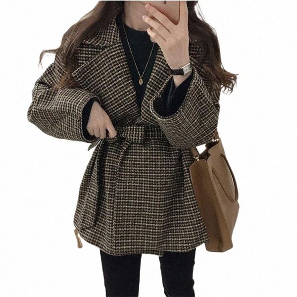 women's wool & blends women's wool & blends plaid women sashes korean style chic trendy leisure fashion thick winter warm ulzzang, Black
women's wool & blends women's wool & blends plaid women sashes korean style chic trendy leisure fashion thick winter warm ulzzang, Black