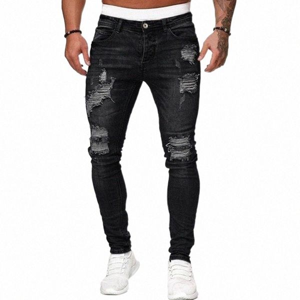 men's pants men's pants denim trousers jeans casual sheath solid color ripped holes frayed gradient washed pantalones hombre 11mo#, Black
men's pants men's pants denim trousers jeans casual sheath solid color ripped holes frayed gradient washed pantalones hombre 11mo#, Black