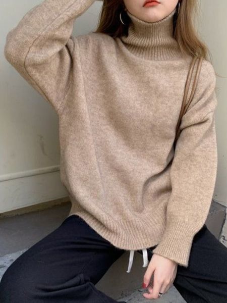 women s sweaters knitted sweater pullover temperamental commute turtle neck for autumn winter solid color fashion 220913, White;black
women s sweaters knitted sweater pullover temperamental commute turtle neck for autumn winter solid color fashion 220913, White;black