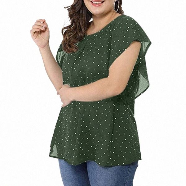women's blouses & shirts women's blouses & shirts summer plus size ruffle sleeve shirt polka dot chiffon casual fashion h7fc#, White
women's blouses & shirts women's blouses & shirts summer plus size ruffle sleeve shirt polka dot chiffon casual fashion h7fc#, White