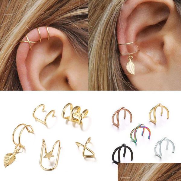 ear cuff american new fashion womens simple ear cuff earrings personality mticolor gold sier leaf dangle charm jewelry for g yydhhome dhof3, Silver
ear cuff american new fashion womens simple ear cuff earrings personality mticolor gold sier leaf dangle charm jewelry for g yydhhome dhof3, Silver