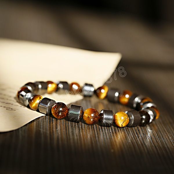 charm tiger eye stone beaded bracelet for men natural black hematite stone beads jewelry gifts yoga healing pulseras bracelets, Golden;silver
charm tiger eye stone beaded bracelet for men natural black hematite stone beads jewelry gifts yoga healing pulseras bracelets, Golden;silver
