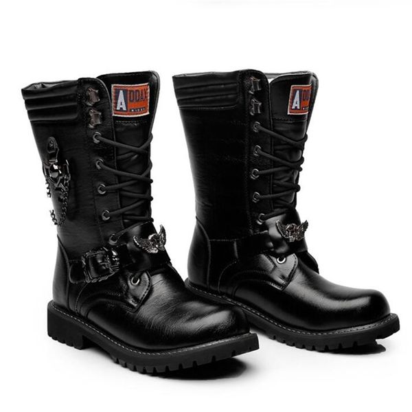 boots men metal buckle punk motorcycle military tactical army botas leather shoes 220913, Black
boots men metal buckle punk motorcycle military tactical army botas leather shoes 220913, Black