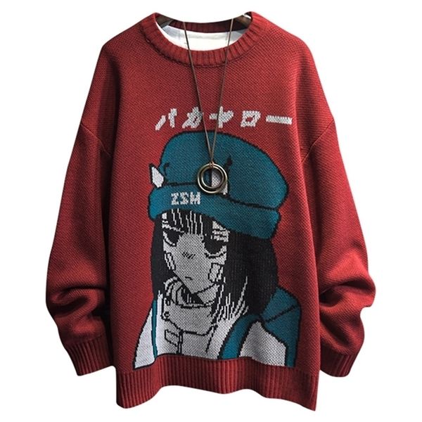 men's sweaters couple cartoon print japanese knitting pullovers round neck loose casual lazy autumn winter knitted pullover 220912, White;black
men's sweaters couple cartoon print japanese knitting pullovers round neck loose casual lazy autumn winter knitted pullover 220912, White;black