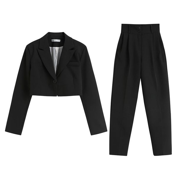 women's two piece pants loose women full sleeve short black blazers jackets straight suits female casual ol 2 pieces sets autumn outfit, White
women's two piece pants loose women full sleeve short black blazers jackets straight suits female casual ol 2 pieces sets autumn outfit, White