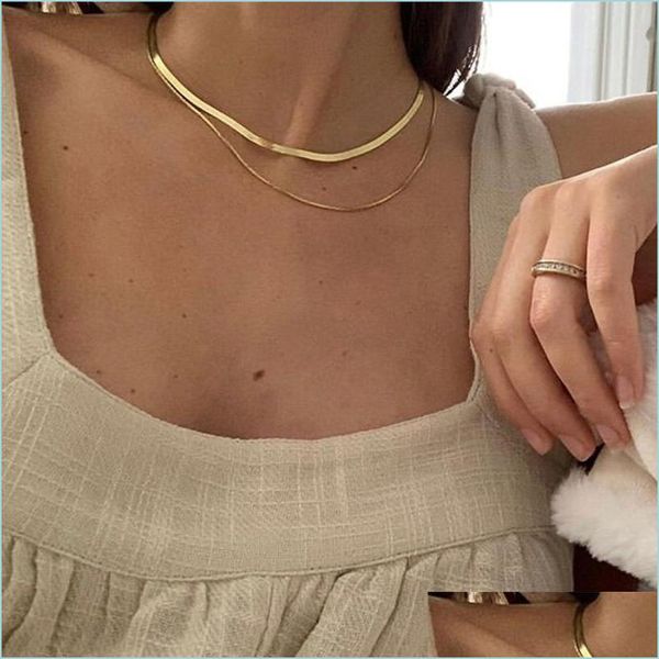 chains 2 layed choker necklaces collar women chokers gold/sier color metal chain necklace for female collier drop delivery newdhdhdr4, Silver
chains 2 layed choker necklaces collar women chokers gold/sier color metal chain necklace for female collier drop delivery newdhdhdr4, Silver