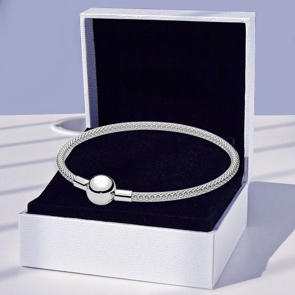 woven sterling silver mesh bangle bracelet ball clasp women party jewelry with original box set for pandora girlfriend gift charms bracelets, Black
woven sterling silver mesh bangle bracelet ball clasp women party jewelry with original box set for pandora girlfriend gift charms bracelets, Black