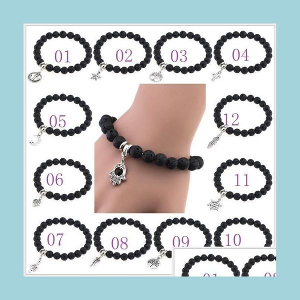 beaded strands handmade 24pcs made with love lava stone diffuser jewelry natural volcanic rock charm bracelets prayer beads yydhhome dhtem, Black
beaded strands handmade 24pcs made with love lava stone diffuser jewelry natural volcanic rock charm bracelets prayer beads yydhhome dhtem, Black
