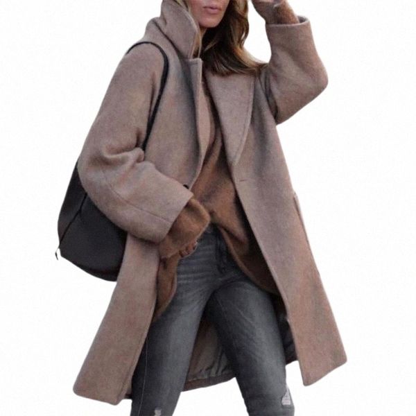women's wool & blends women's wool & blends lapel single breasted long sleeve woolen jacket coat women solid color overcoat female, Black
women's wool & blends women's wool & blends lapel single breasted long sleeve woolen jacket coat women solid color overcoat female, Black