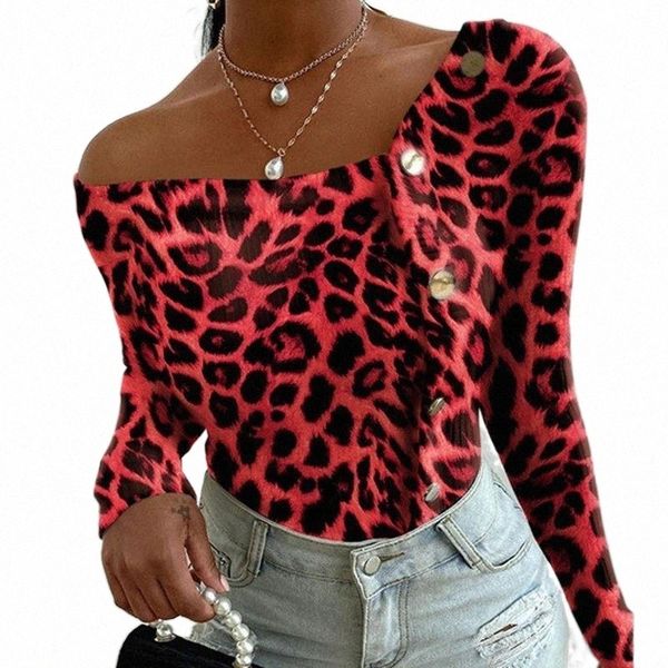 women's blouses & shirts women's blouses & shirts casual women button out shoulder o-neck slim female lelgant leopard printed long, White
women's blouses & shirts women's blouses & shirts casual women button out shoulder o-neck slim female lelgant leopard printed long, White