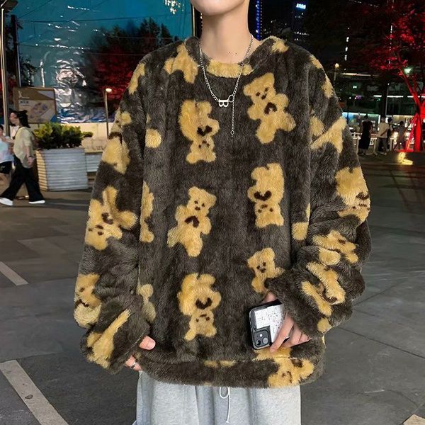 men s hoodies sweatshirts winter lamb hoodie male korean version loose wild pullover trend plus velvet thick long sleeved harajuku fashion m, Black
men s hoodies sweatshirts winter lamb hoodie male korean version loose wild pullover trend plus velvet thick long sleeved harajuku fashion m, Black