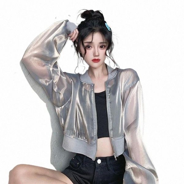 women's jackets women's jackets harajuku transparent thin crop jacket womens summer streetwear loose organza bomber basic coat out, Black;brown
women's jackets women's jackets harajuku transparent thin crop jacket womens summer streetwear loose organza bomber basic coat out, Black;brown