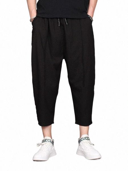 men's pants men's pants summer pure color elastic waist trend ice silk low crotch cross large size fashion nine points casual radi, Black
men's pants men's pants summer pure color elastic waist trend ice silk low crotch cross large size fashion nine points casual radi, Black