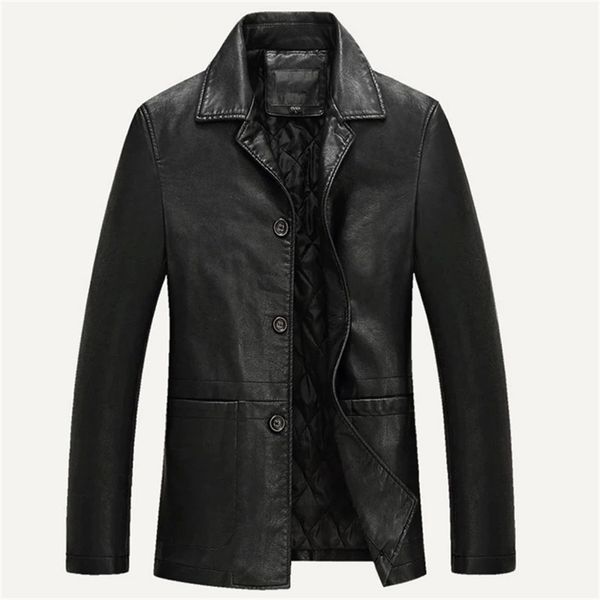 men's leather faux business jacket men thick warm liner windbreaker mens pu father's gift jaqueta masculinas plus size 220912, Black
men's leather faux business jacket men thick warm liner windbreaker mens pu father's gift jaqueta masculinas plus size 220912, Black