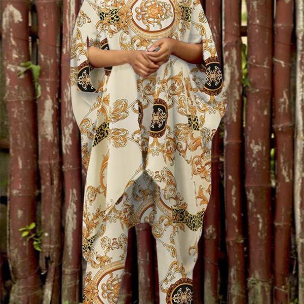 women's two piece pants kaftan printed two piece sets women matching sets zanzea pants asymmetrical blouse trousers floral outifits tra, White
women's two piece pants kaftan printed two piece sets women matching sets zanzea pants asymmetrical blouse trousers floral outifits tra, White