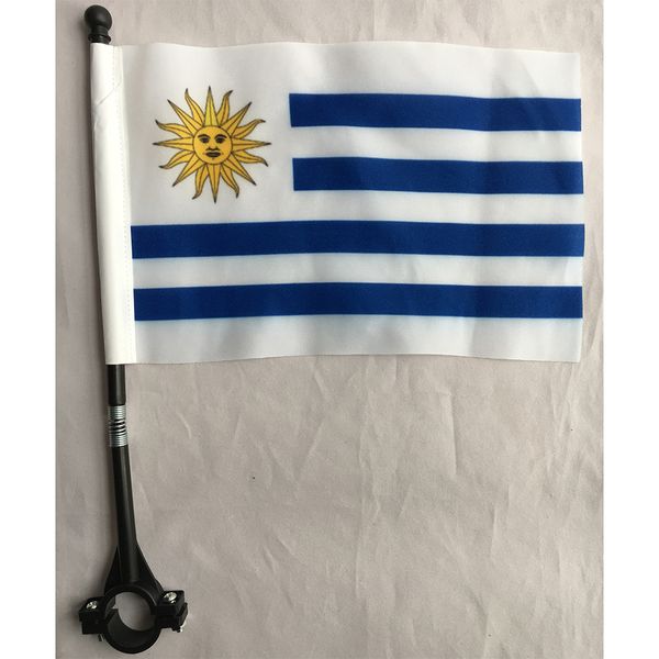 uruguay bike flag 14x21 cm polyester waterproof uruguayan bicycle safety flags with black plastic stick and base
uruguay bike flag 14x21 cm polyester waterproof uruguayan bicycle safety flags with black plastic stick and base
