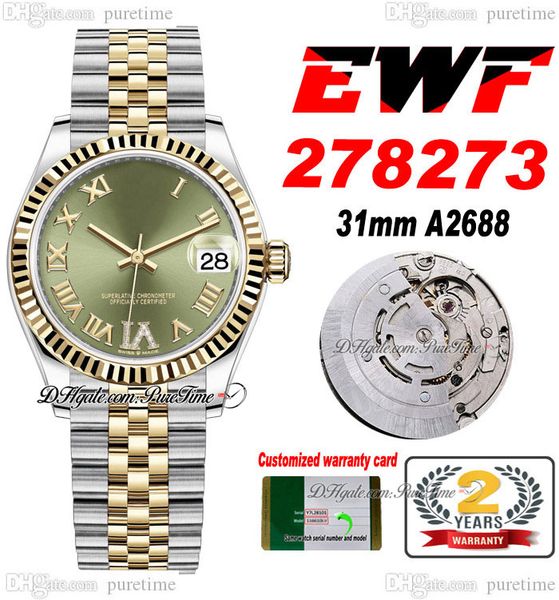 ewf 31mm 278273 eta a2688 automatic ladies watch two tone yellow gold green roman dial jubileesteel bracelet super edition womens same serie, Slivery;brown
ewf 31mm 278273 eta a2688 automatic ladies watch two tone yellow gold green roman dial jubileesteel bracelet super edition womens same serie, Slivery;brown