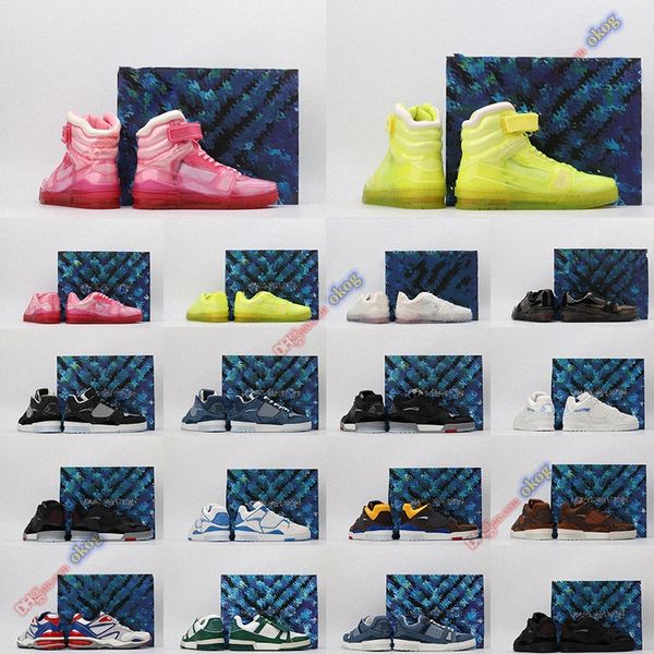 Image of Designer Trainer 408 Low sneaker Casual Shoes Men WomenFashion printing Monograms luxury 508 Trainers Genuine Leather Rivoli transparent 3D Sneakers