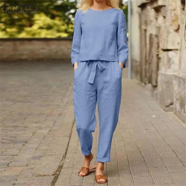 women's two piece pants women elegant 2pcs solid suits zanzea autumn casual long sleeve blouse elastic waist long pants oversized cotto, White
women's two piece pants women elegant 2pcs solid suits zanzea autumn casual long sleeve blouse elastic waist long pants oversized cotto, White