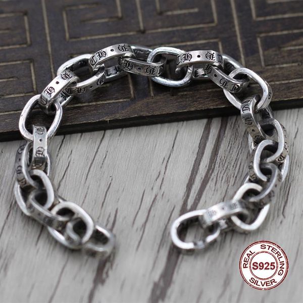 s925 sterling silver bracelet personalized fashion classic jewelry vintage domineering letters couple punk hip hop style 214q, Black
s925 sterling silver bracelet personalized fashion classic jewelry vintage domineering letters couple punk hip hop style 214q, Black