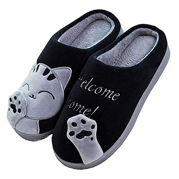 slippers women winter home slippers cartoon cat shoes non-slip soft winter warm house slippers indoor bedroom lovers couples floor shoes 220, Black
slippers women winter home slippers cartoon cat shoes non-slip soft winter warm house slippers indoor bedroom lovers couples floor shoes 220, Black