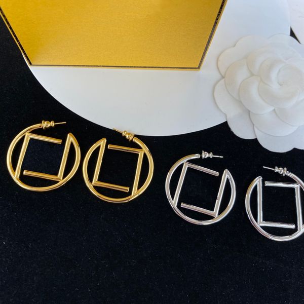 stylish letter circle charm earrings double letters designer studs gold silver eardrops large size pendant dangler with box, Golden
stylish letter circle charm earrings double letters designer studs gold silver eardrops large size pendant dangler with box, Golden