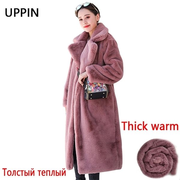 women's fur faux winter women rabbit coat luxury long loose lapel over thick warm plus size female plush s 220913, Black
women's fur faux winter women rabbit coat luxury long loose lapel over thick warm plus size female plush s 220913, Black
