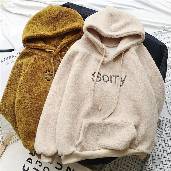 women s hoodies sweatshirts winter thicken coat keep warm hooded sorry print harajuku loose pocket womens fleece flannel pullover female swe, Black
women s hoodies sweatshirts winter thicken coat keep warm hooded sorry print harajuku loose pocket womens fleece flannel pullover female swe, Black