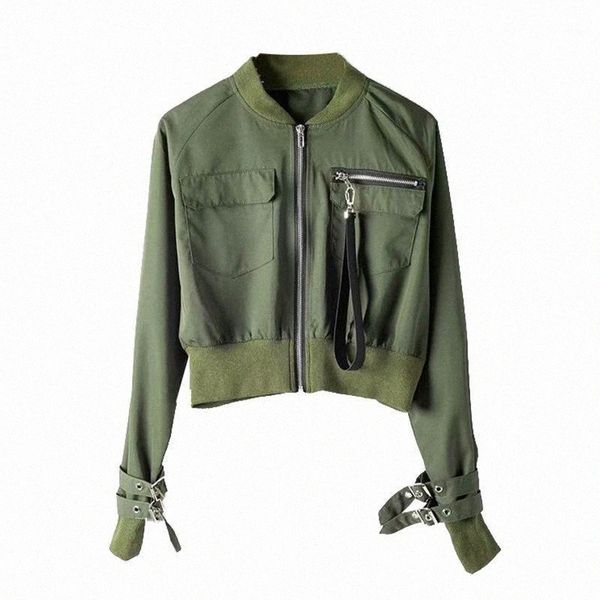 women's jackets women's jackets women military green moto biker bomber jacket cropped long sleeve female coat outerwear spring 202, Black;brown
women's jackets women's jackets women military green moto biker bomber jacket cropped long sleeve female coat outerwear spring 202, Black;brown