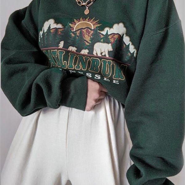 women s hoodies sweatshirts qweek y2k vintage green hoodie women 90s retro aesthetic print sweatshirt oversize autumn street pullover long s, Black
women s hoodies sweatshirts qweek y2k vintage green hoodie women 90s retro aesthetic print sweatshirt oversize autumn street pullover long s, Black