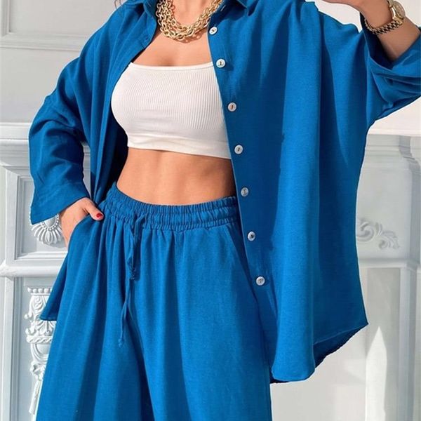 women's two piece pants blue lapel shirt elastic waist pants casual sets spring office lady fashion long sleeves single-breasted harem, White
women's two piece pants blue lapel shirt elastic waist pants casual sets spring office lady fashion long sleeves single-breasted harem, White