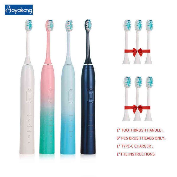 toothbrush boyakang sonic electric tooth brush rechareable 5 modes 6 replaceable heads ipx8
toothbrush boyakang sonic electric tooth brush rechareable 5 modes 6 replaceable heads ipx8