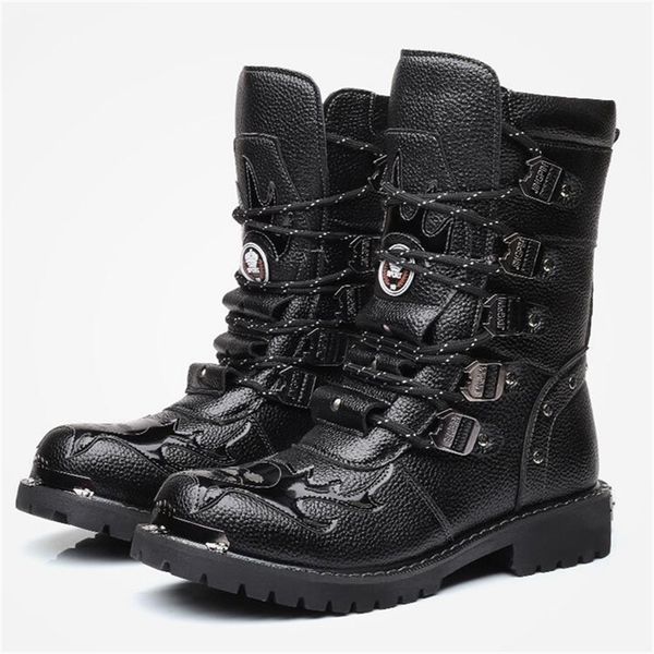 boots mens leather motorcycle male midcalf snow military combat gothic belt punk zapatillas hombre 220913, Black
boots mens leather motorcycle male midcalf snow military combat gothic belt punk zapatillas hombre 220913, Black