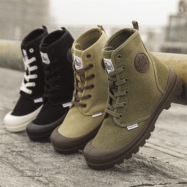 dress shoes male high canvas lace up ankle boots man casual sneakers outdoor fashion vulcanized walking footwear 220913, Black
dress shoes male high canvas lace up ankle boots man casual sneakers outdoor fashion vulcanized walking footwear 220913, Black