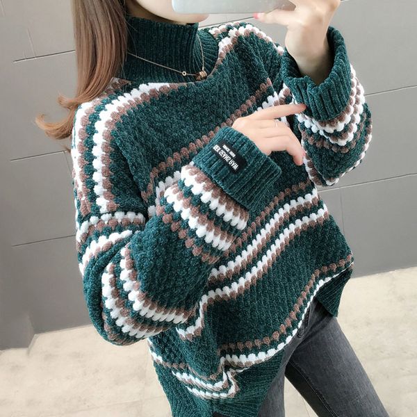 women s sweaters warm sweater women s velvet full sleeve winter solid color ladies high neck loose pullover 220913, White;black
women s sweaters warm sweater women s velvet full sleeve winter solid color ladies high neck loose pullover 220913, White;black