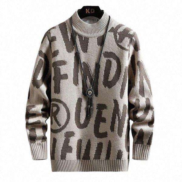 men's sweaters men's sweaters autumn and winter jacquard letter middle neck sweater men japanese street fashion loose youth knit b, White;black
men's sweaters men's sweaters autumn and winter jacquard letter middle neck sweater men japanese street fashion loose youth knit b, White;black