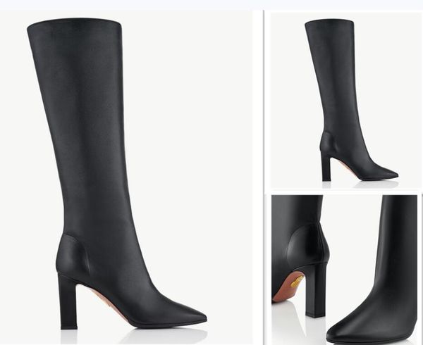 famous womens balck square manzoni boot half high heel pointed toes boot mid-calf booties ladies knight leather size 35-43, Black
famous womens balck square manzoni boot half high heel pointed toes boot mid-calf booties ladies knight leather size 35-43, Black