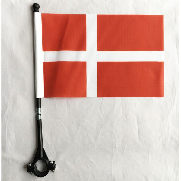 denmark bike flag 14x21 cm polyester waterproof danish bicycle safety flags with black plastic stick and base
denmark bike flag 14x21 cm polyester waterproof danish bicycle safety flags with black plastic stick and base