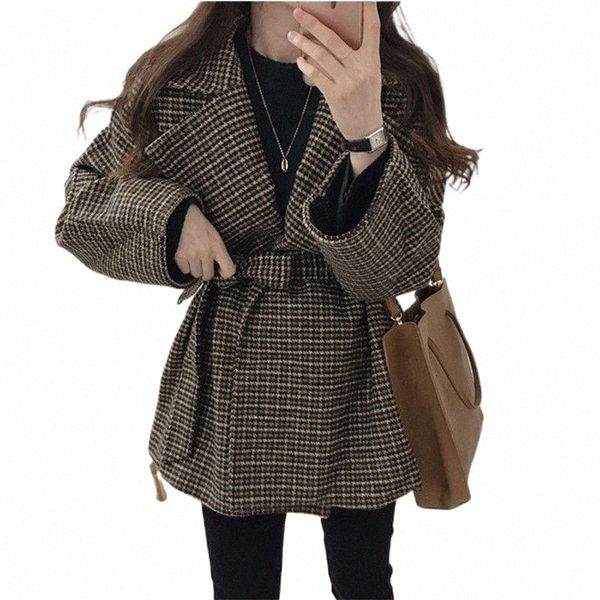 women's wool & blends women's wool & blends plaid women sashes korean style chic trendy leisure fashion thick winter warm ulzzang, Black
women's wool & blends women's wool & blends plaid women sashes korean style chic trendy leisure fashion thick winter warm ulzzang, Black