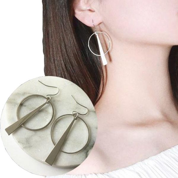 fashion designer round dangle drop korean earrings for women geometric round heart gold color earring wedding, Silver
fashion designer round dangle drop korean earrings for women geometric round heart gold color earring wedding, Silver