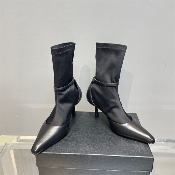 boots women boots pointed toe women shoes stretch short boots buckle strap genuine leather high heels bota feminina 220913, Black
boots women boots pointed toe women shoes stretch short boots buckle strap genuine leather high heels bota feminina 220913, Black